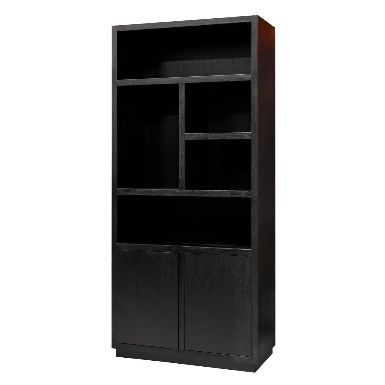Richmond Interiors Oakura 2 Door Black Bookcase  Nicholas John Interiors