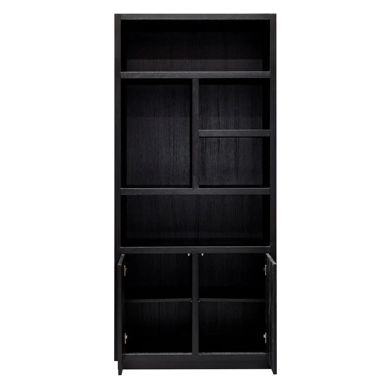 Richmond Interiors Oakura 2 Door Black Bookcase  Nicholas John Interiors