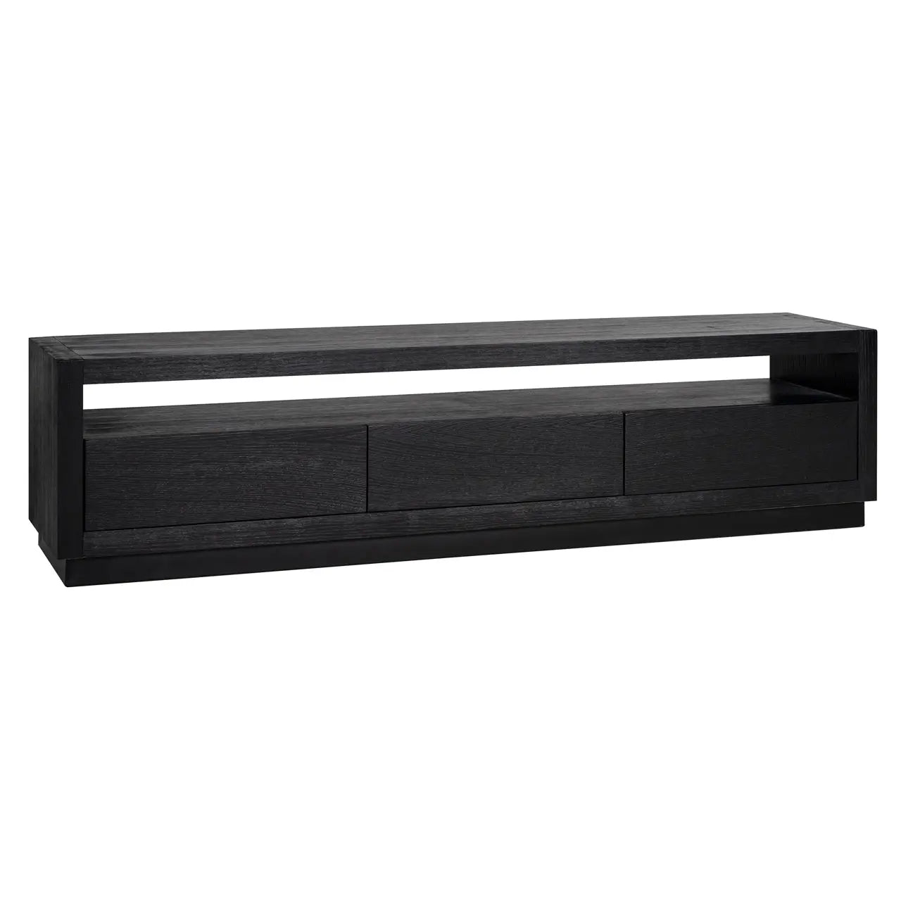 Richmond Interiors Oakura 3 Drawer Media Unit in Black  Nicholas John Interiors