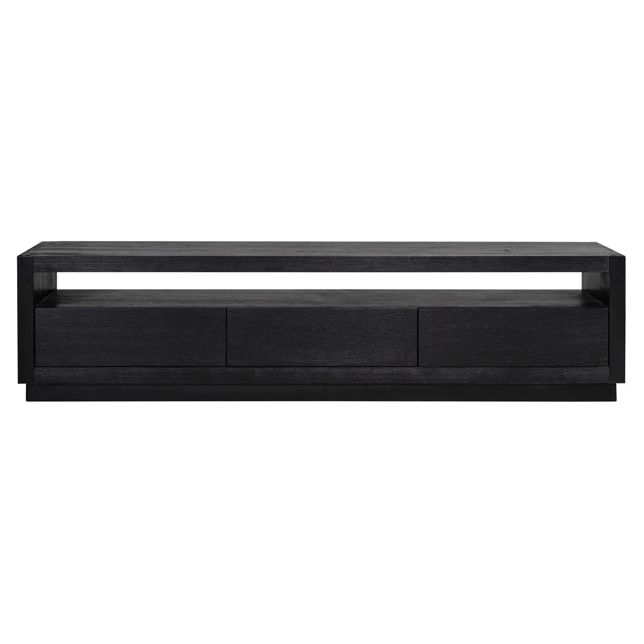 Richmond Interiors Oakura 3 Drawer Media Unit in Black  Nicholas John Interiors