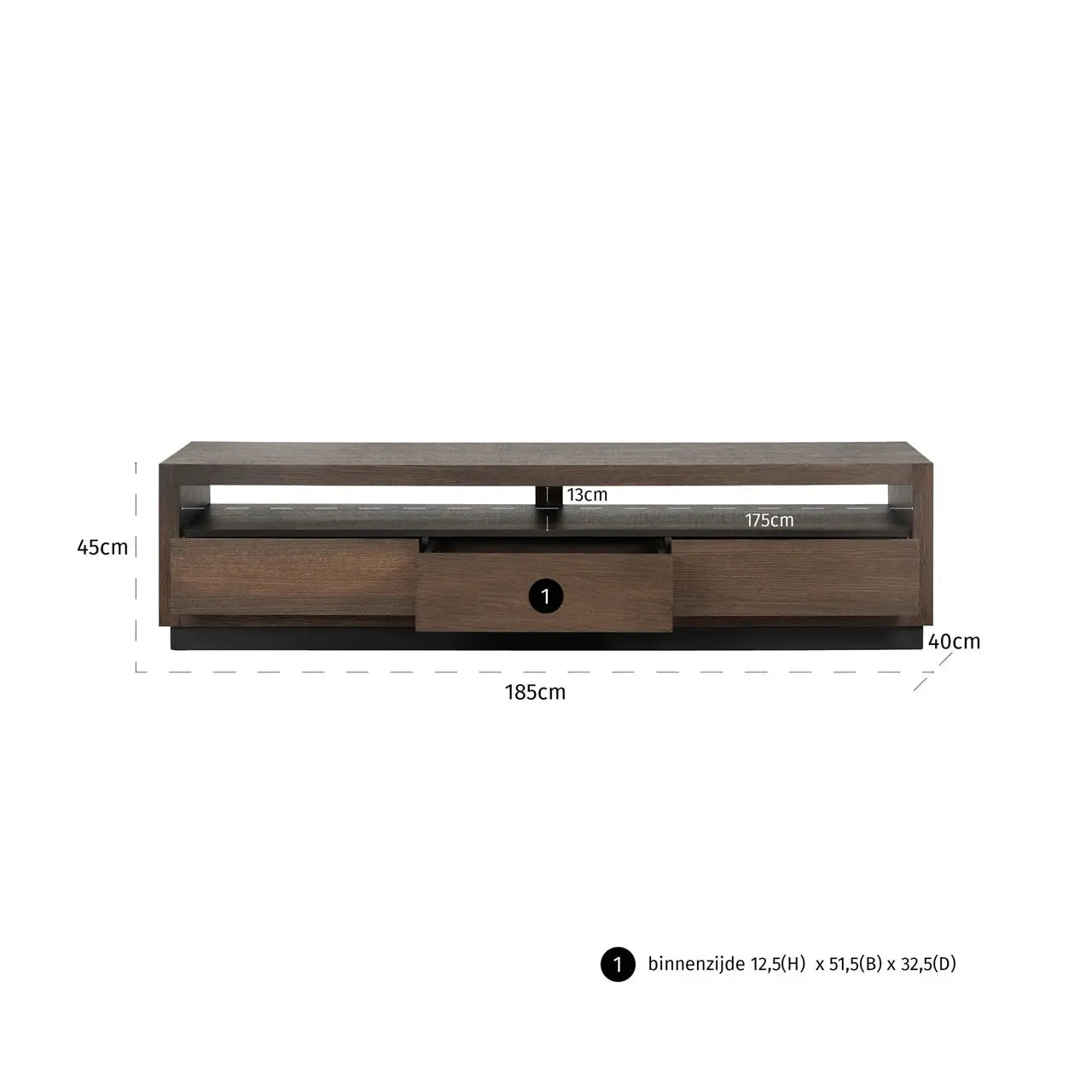 Richmond Interiors Oakura 3-Drawer Media Unit in Brown – Modern Storage  Nicholas John Interiors