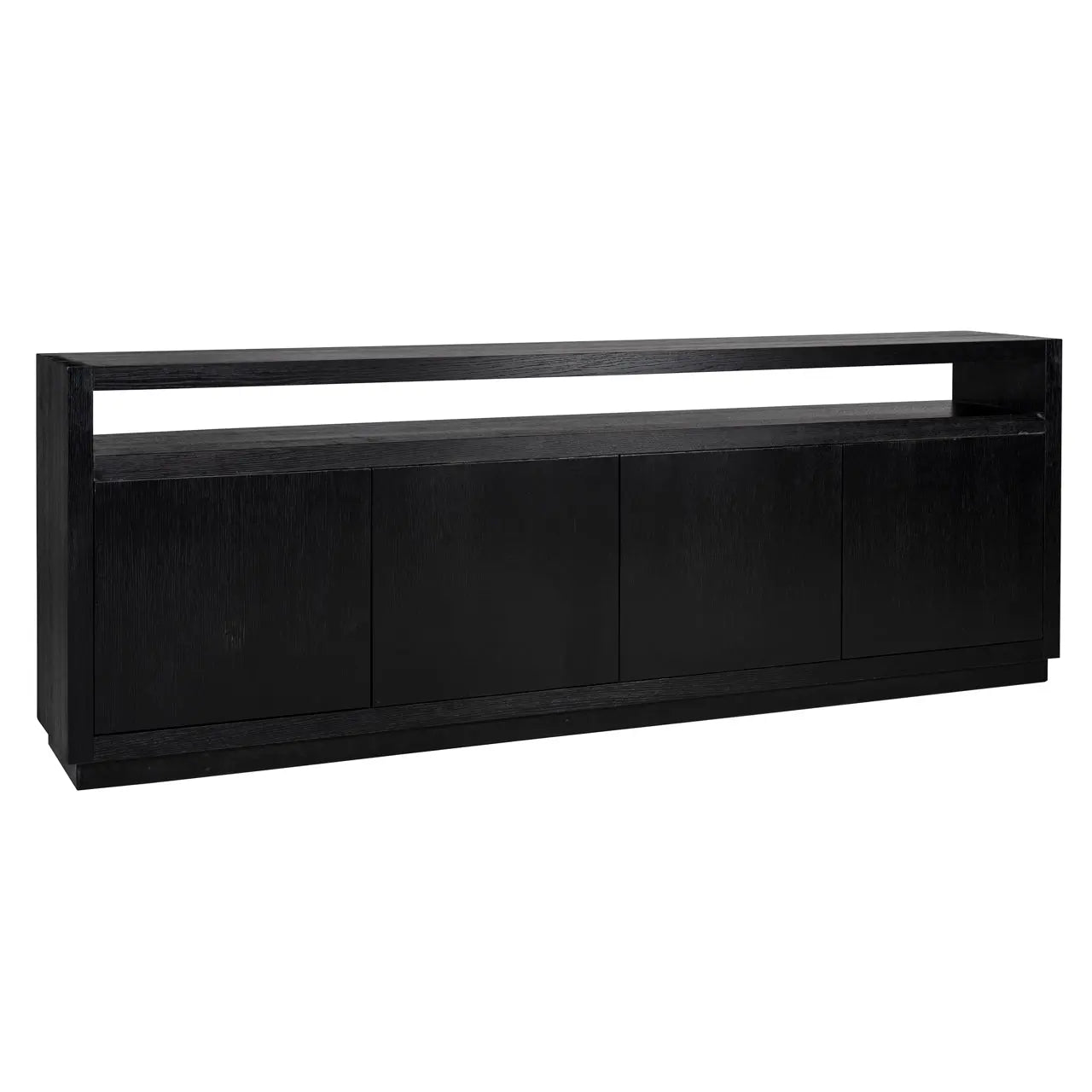 Richmond Interiors Oakura 4 Door Sideboard in Black  Nicholas John Interiors