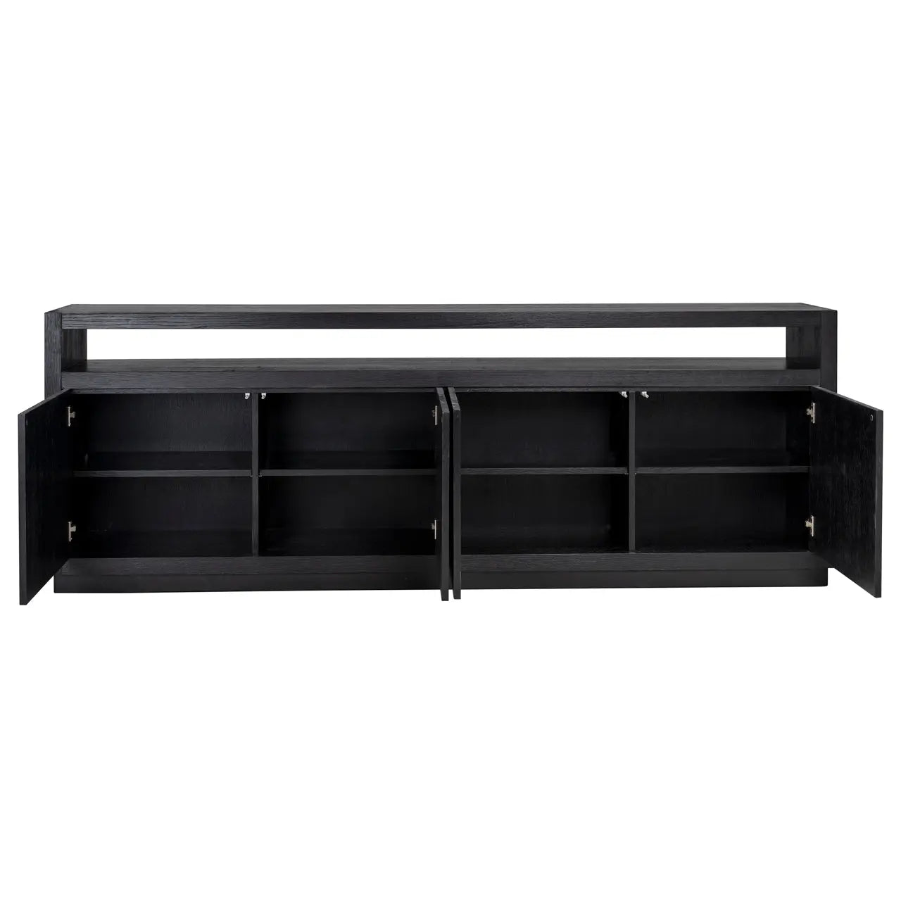 Richmond Interiors Oakura 4 Door Sideboard in Black  Nicholas John Interiors