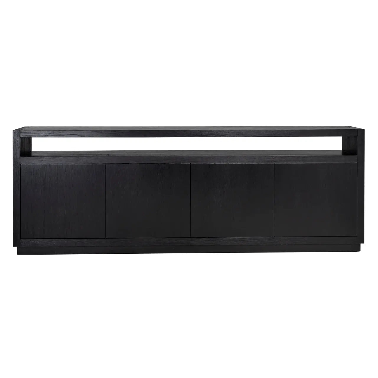 Richmond Interiors Oakura 4 Door Sideboard in Black  Nicholas John Interiors