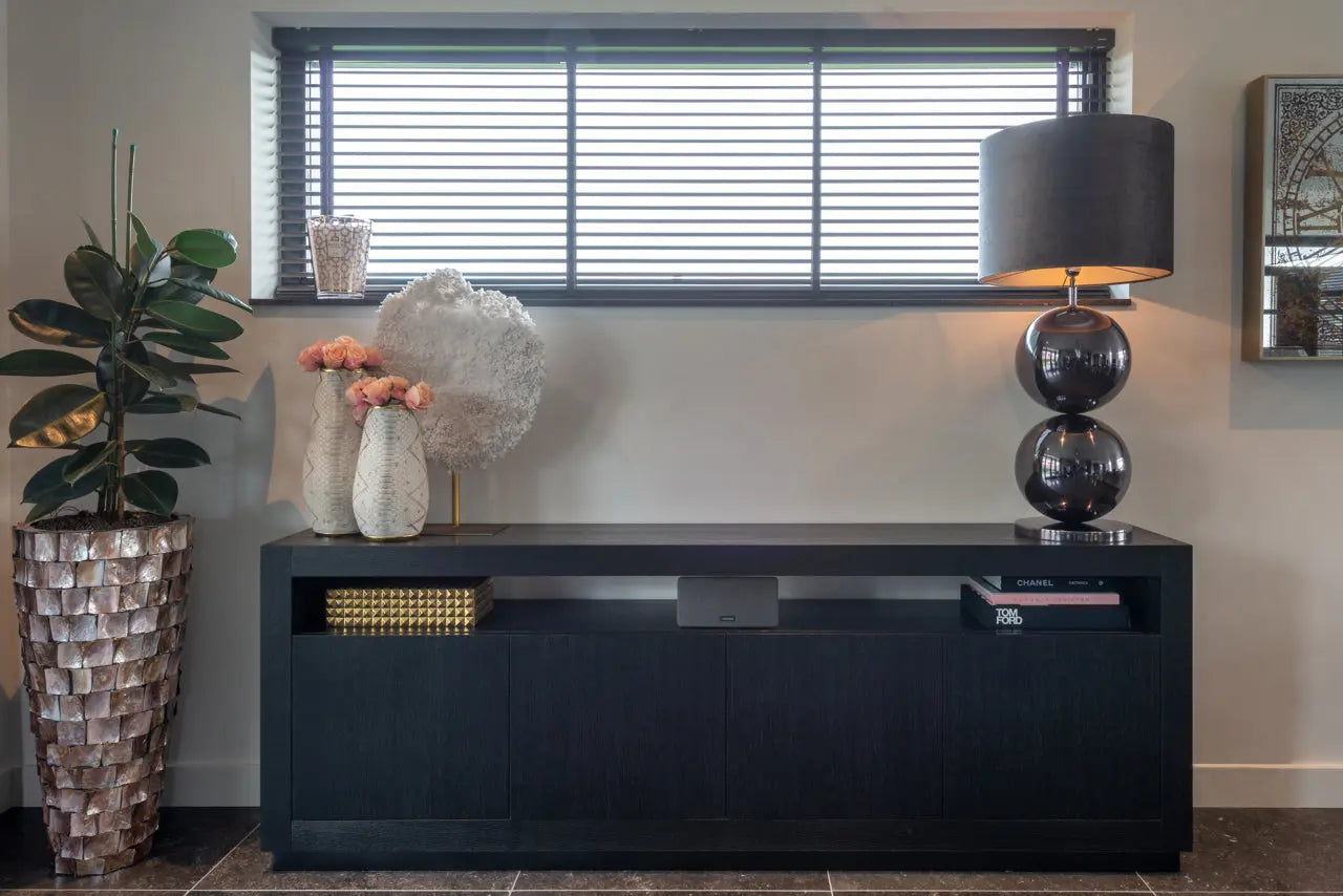 Richmond Interiors Oakura Black 3-Door Oak Veneer Sideboard – 190cm  Nicholas John Interiors