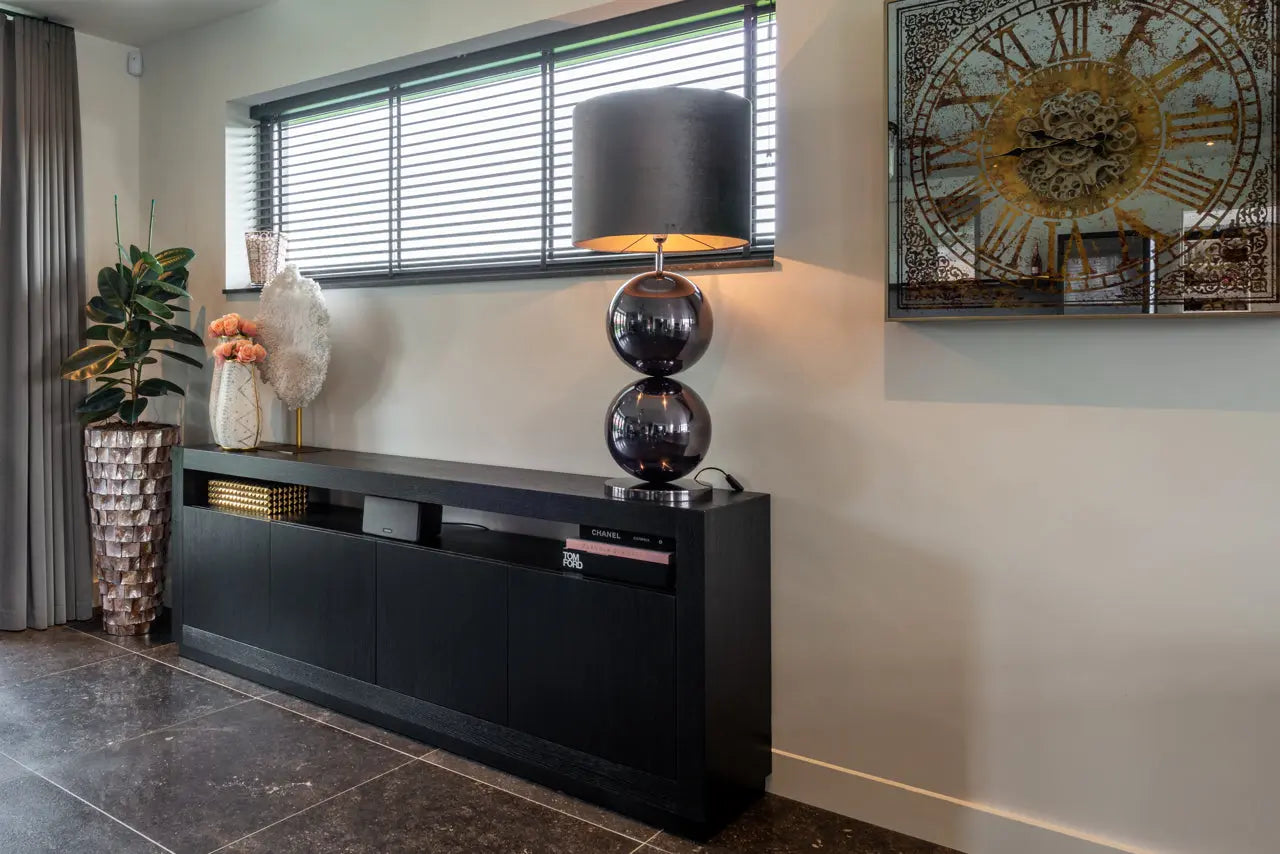 Richmond Interiors Oakura Black 3-Door Oak Veneer Sideboard – 190cm  Nicholas John Interiors