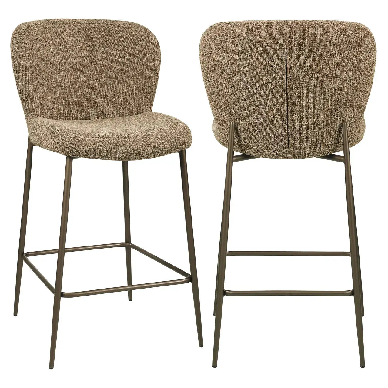 Richmond Interiors Odarby Brown Tweed Counter Stool   Nicholas John Interiors