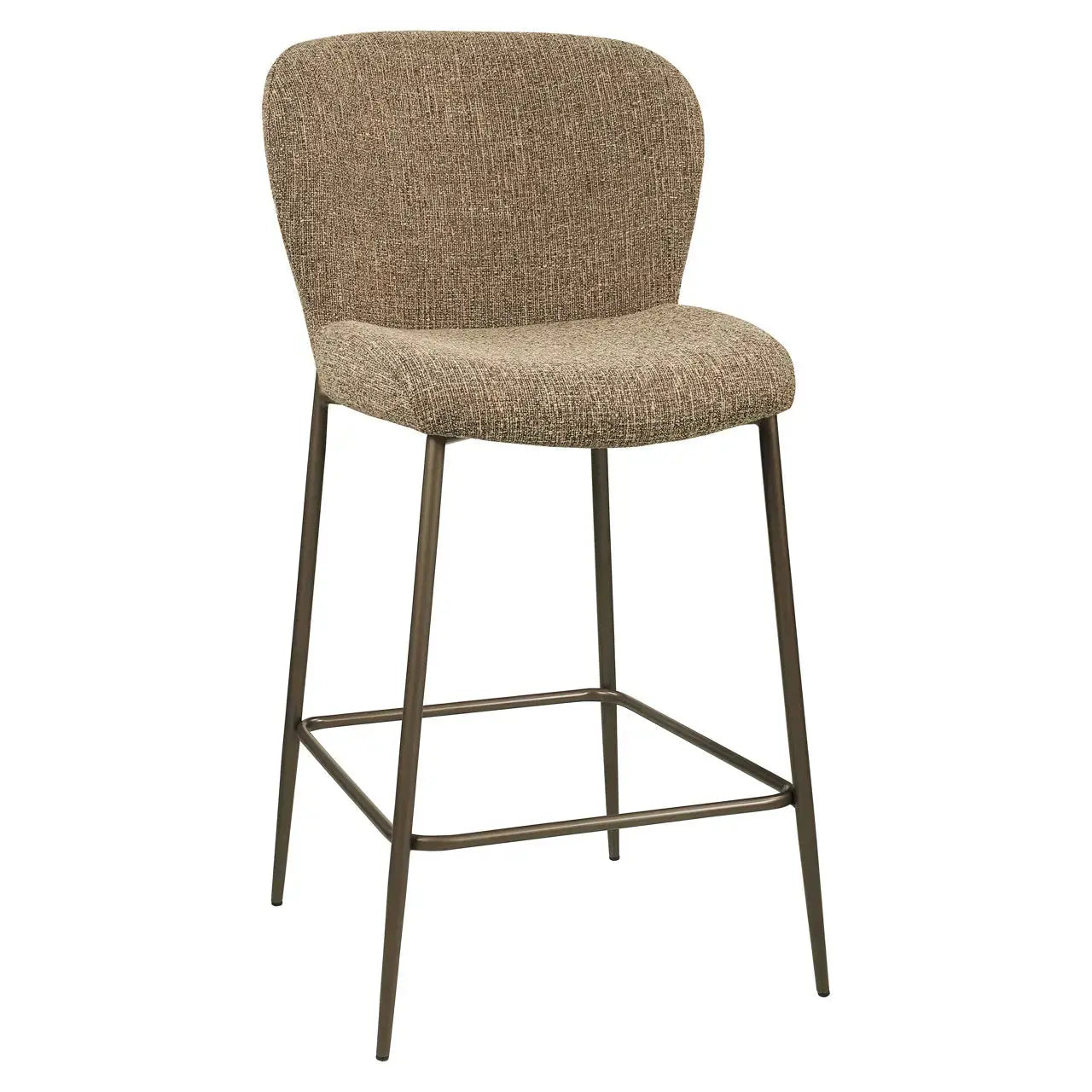 Richmond Interiors Odarby Brown Tweed Counter Stool   Nicholas John Interiors