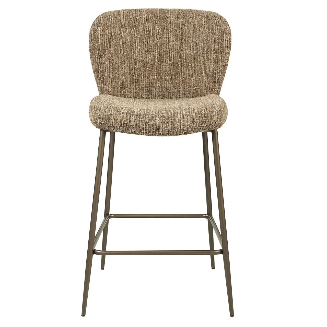 Richmond Interiors Odarby Brown Tweed Counter Stool   Nicholas John Interiors