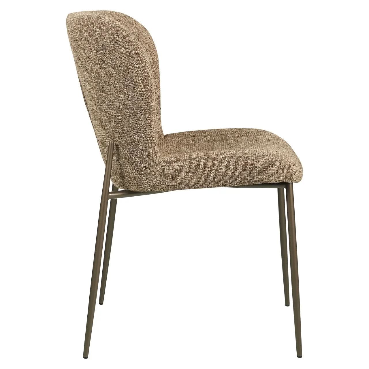 Richmond Interiors Odarby Brown Tweed Dining Chair (Set of 2)   Nicholas John Interiors