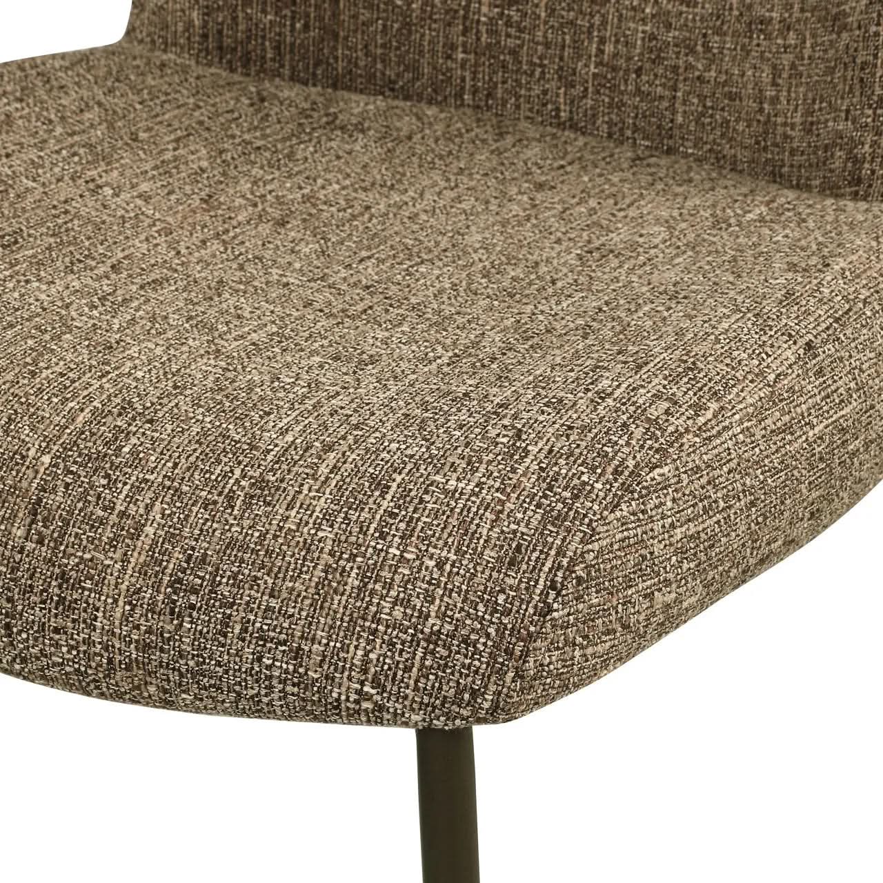 Richmond Interiors Odarby Brown Tweed Dining Chair (Set of 2)   Nicholas John Interiors