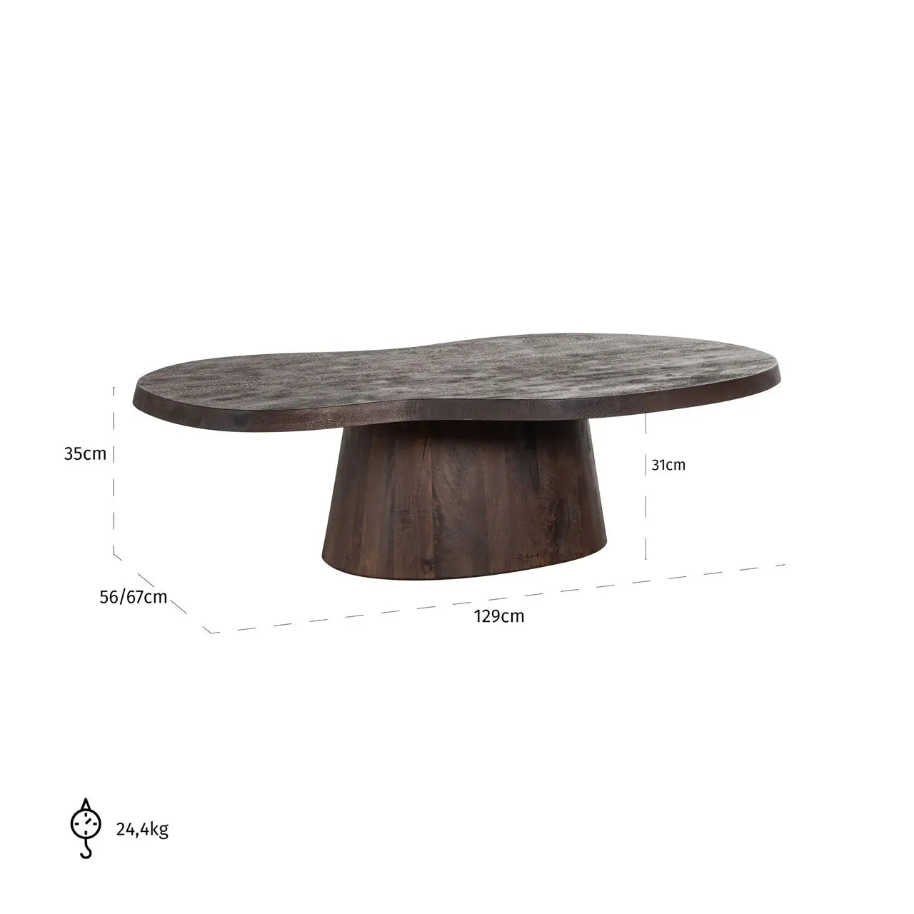 Richmond Interiors Odile Coffee Table in Dark Brown  Nicholas John Interiors