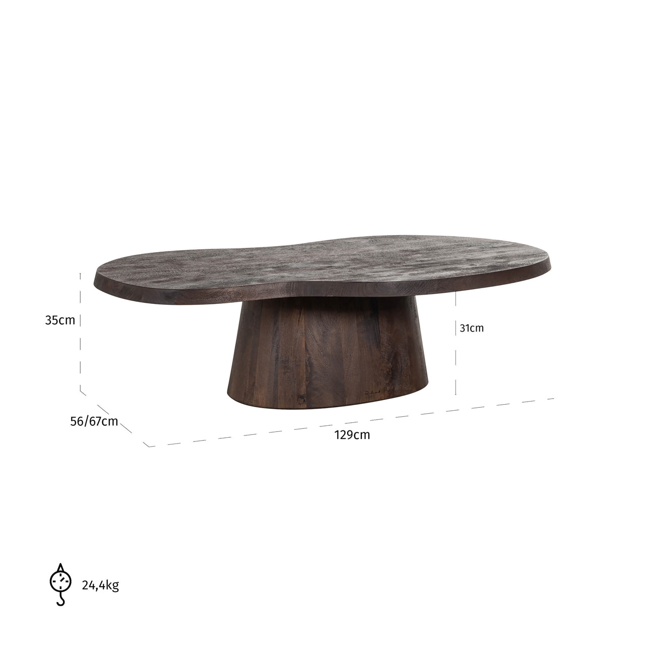 Richmond Interiors Odile Coffee Table in Dark Brown  Nicholas John Interiors