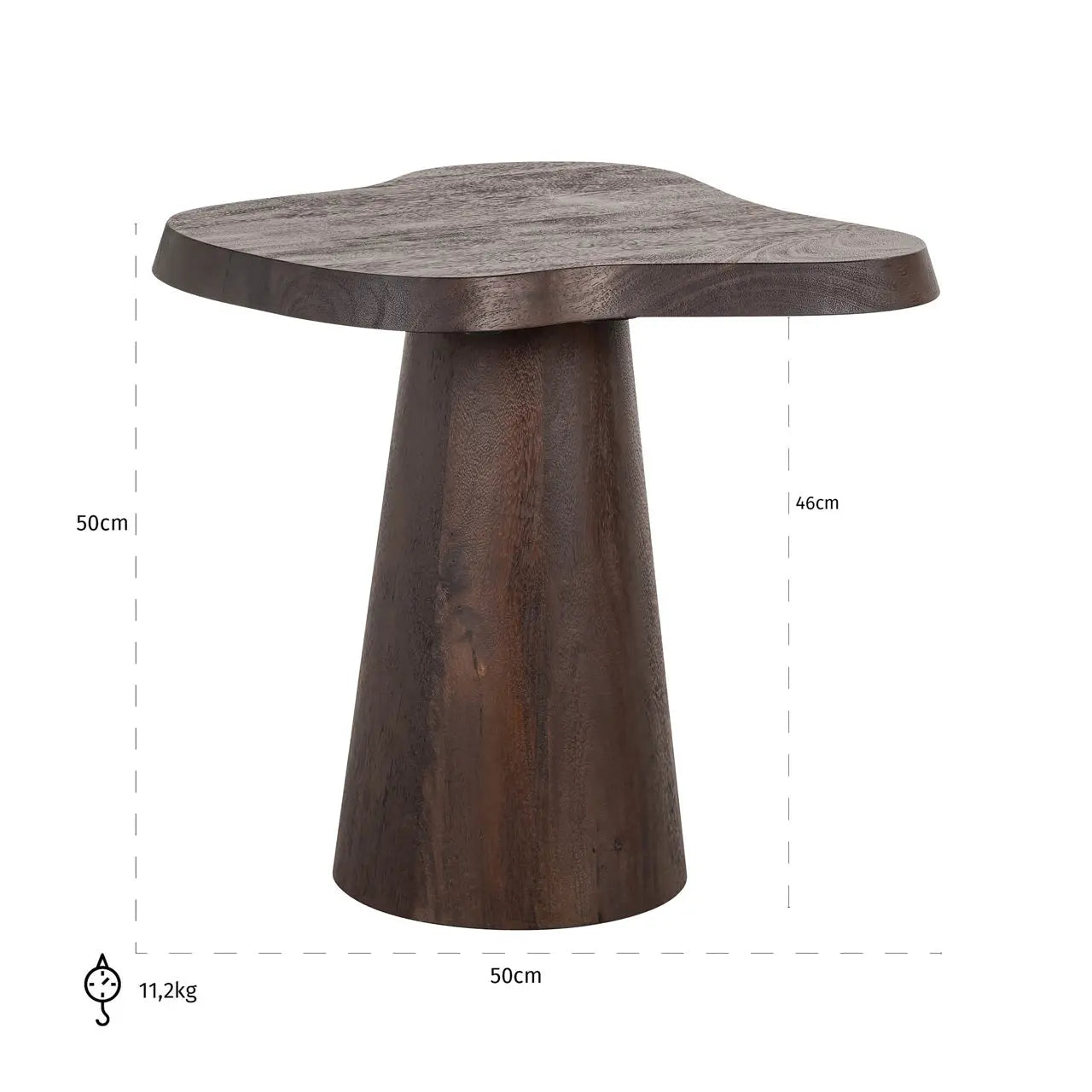 Richmond Interiors Odile Side Table in Dark Brown   Nicholas John Interiors