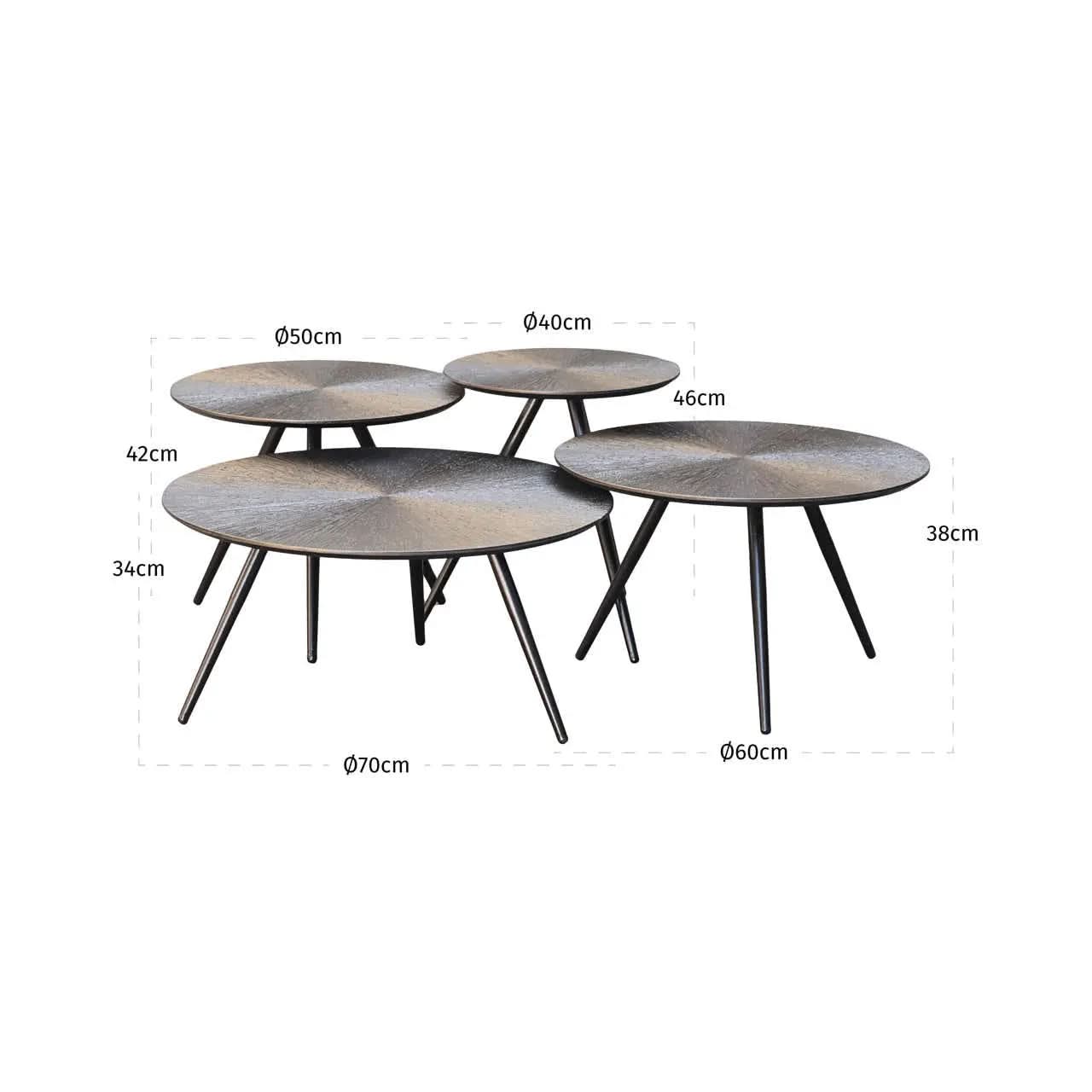 Richmond Interiors Quadra Brunzae Coffee Table (Set of 4)   Nicholas John Interiors
