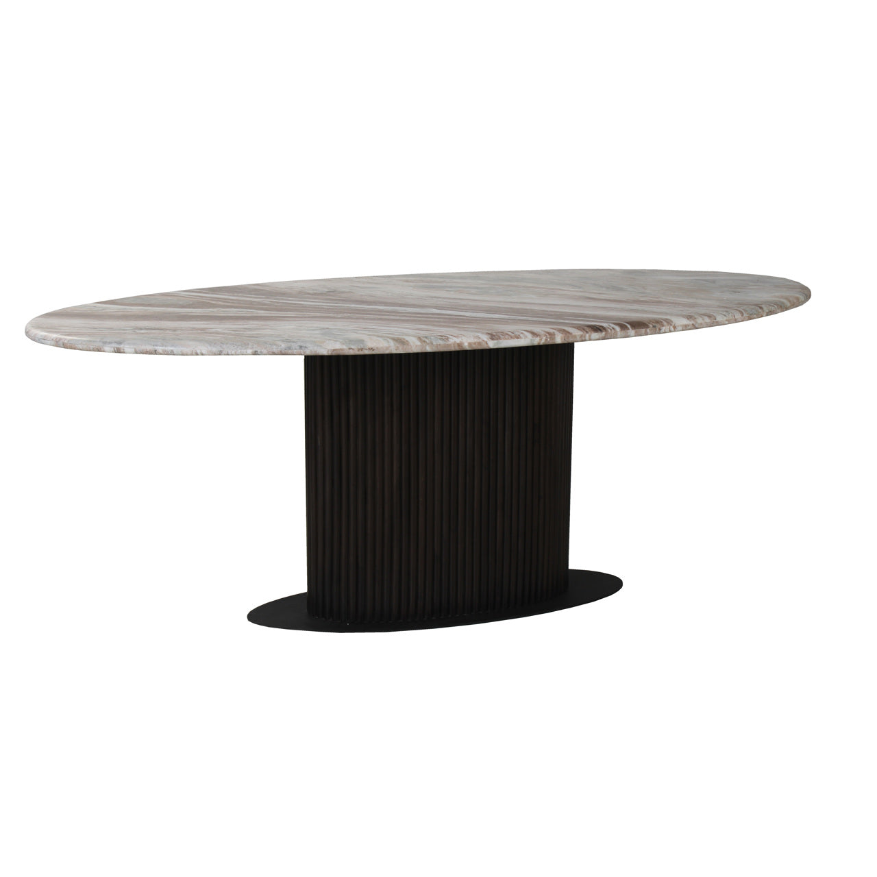 Richmond Interiors Rasford 200cm Oval Dining Table in Dark Brown - Nicholas John Interiors