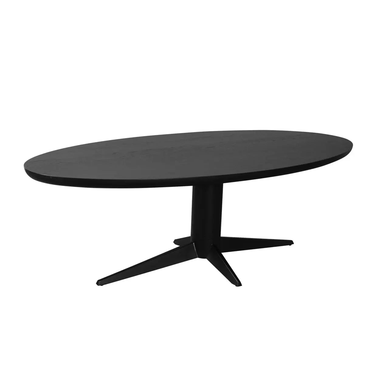 Richmond Interiors Rayford Black Oval 230cm Dining Table   Nicholas John Interiors