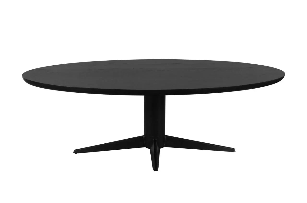 Richmond Interiors Rayford Black Oval 230cm Dining Table   Nicholas John Interiors
