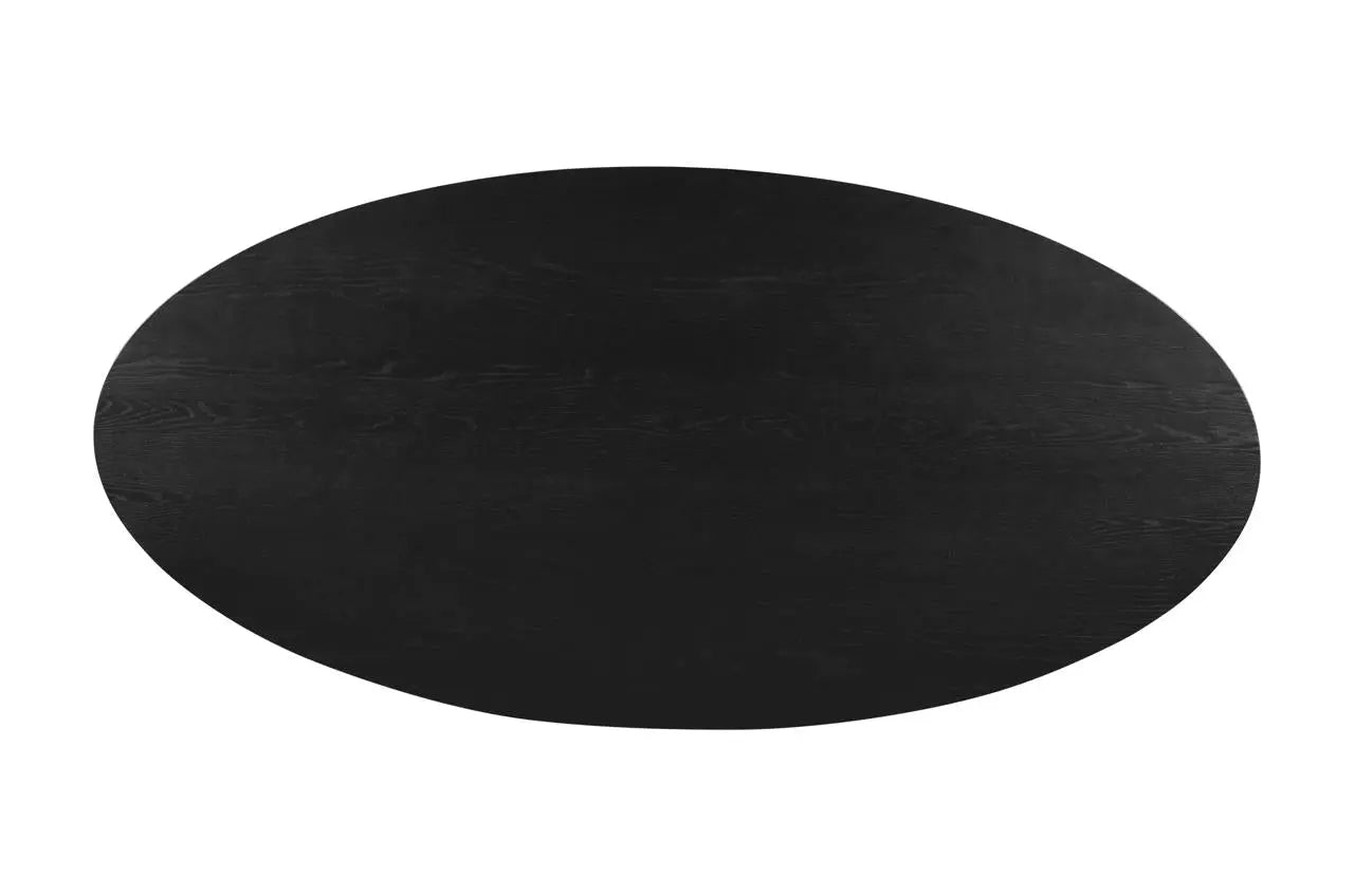 Richmond Interiors Rayford Black Oval 230cm Dining Table   Nicholas John Interiors