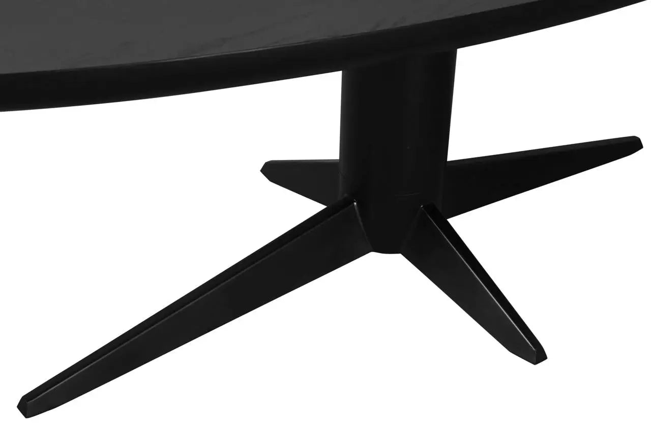 Richmond Interiors Rayford Black Oval 230cm Dining Table   Nicholas John Interiors