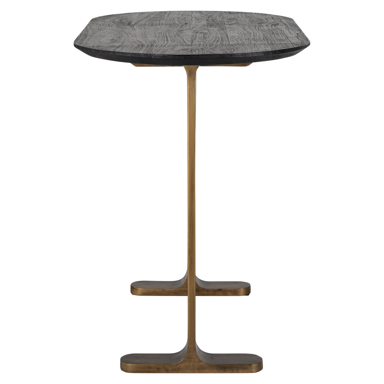 Richmond Interiors Revelin 140cm Bar Table in Black/Gold  Nicholas John Interiors