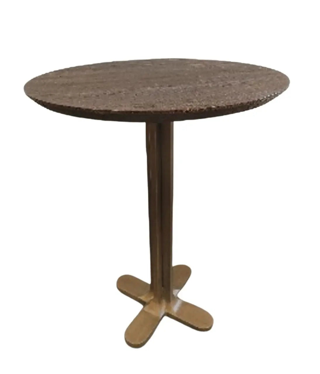 Richmond Interiors Revelin Bar Table in Dark Brown and Gold 80cm  Nicholas John Interiors