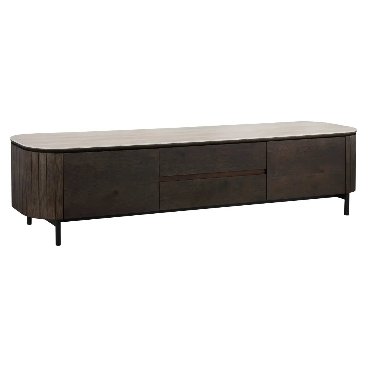 Richmond Interiors Ritz 2 Doors 1 Drawer TV Cabinet in Brown   Nicholas John Interiors