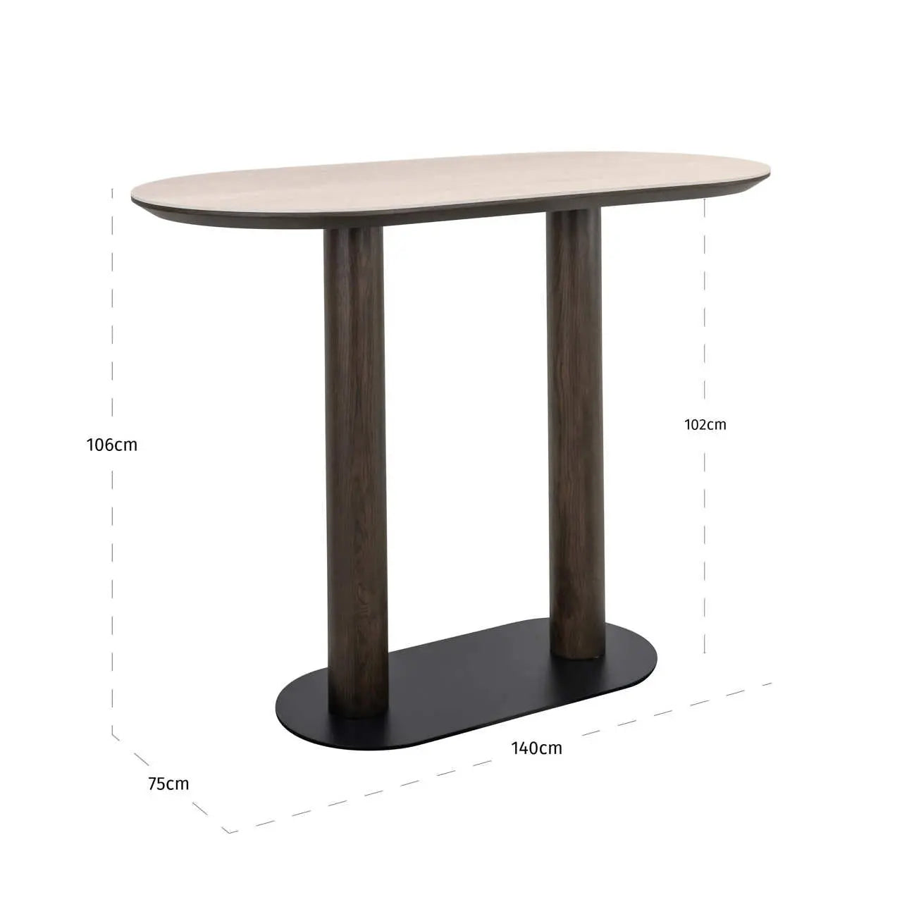 Richmond Interiors Ritz Bar Table in Brown   Nicholas John Interiors