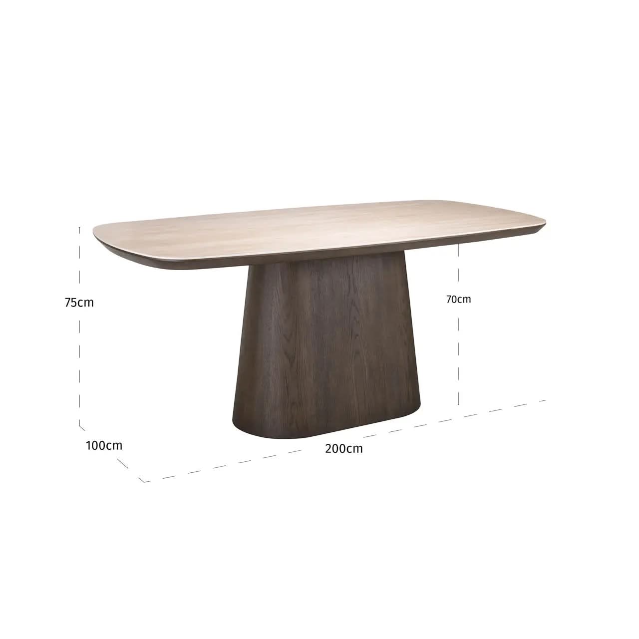 Richmond Interiors Ritz Brown 200cm Dining Table   Nicholas John Interiors