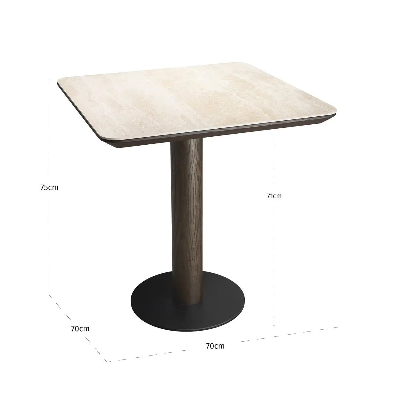 Richmond Interiors Ritz Brown Bistro Table   Nicholas John Interiors