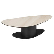 Richmond Interiors Ritz Coffee Table in Beige with Travertine Top   Nicholas John Interiors