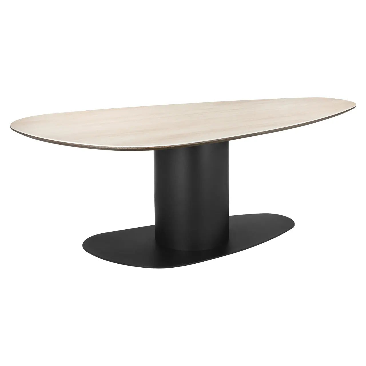 Richmond Interiors Ritz Pebble 220cm Dining Table in Beige – Sculptural Modern Dining Table   Nicholas John Interiors