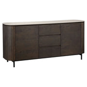 Richmond Interiors Ritz Sideboard in Brown – 2 Door 3 Drawer Cabinet with Travertine Top   Nicholas John Interiors