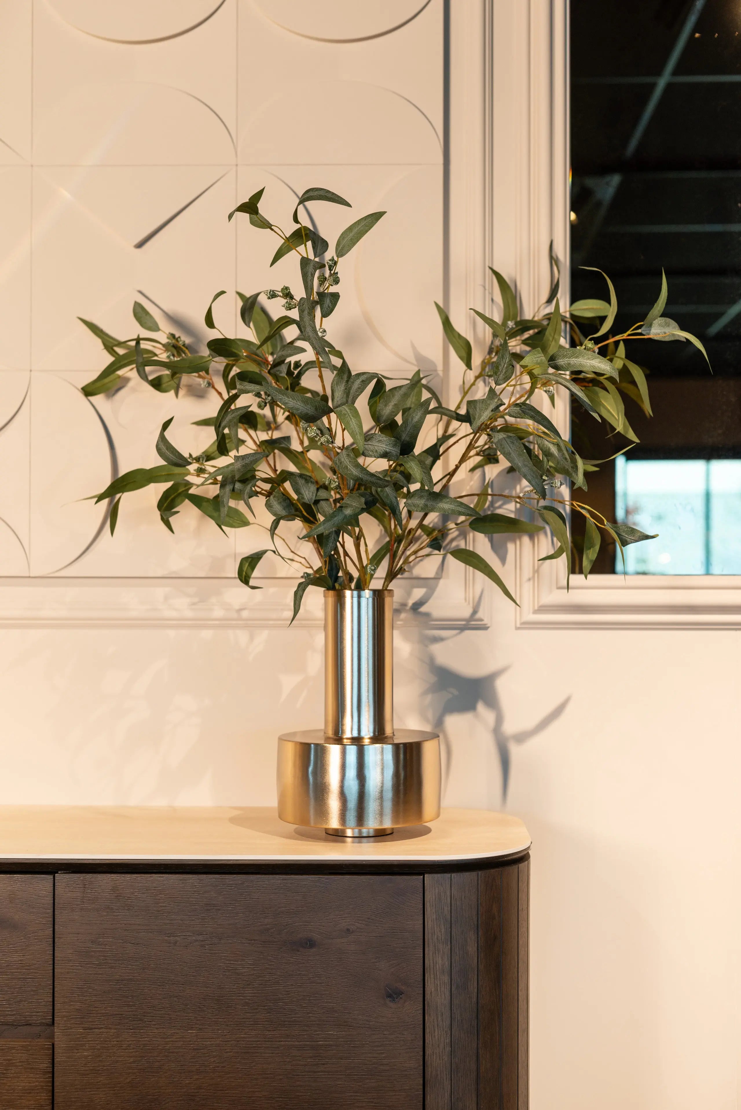 Richmond Interiors Ritz Sideboard in Brown – 2 Door 3 Drawer Cabinet with Travertine Top   Nicholas John Interiors