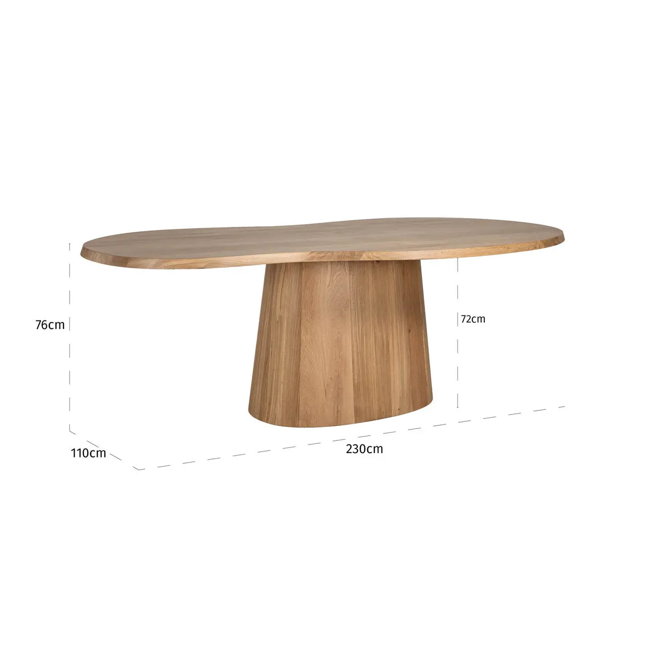 Richmond Interiors Riva 230cm Dining Table in Natural Oak   Nicholas John Interiors