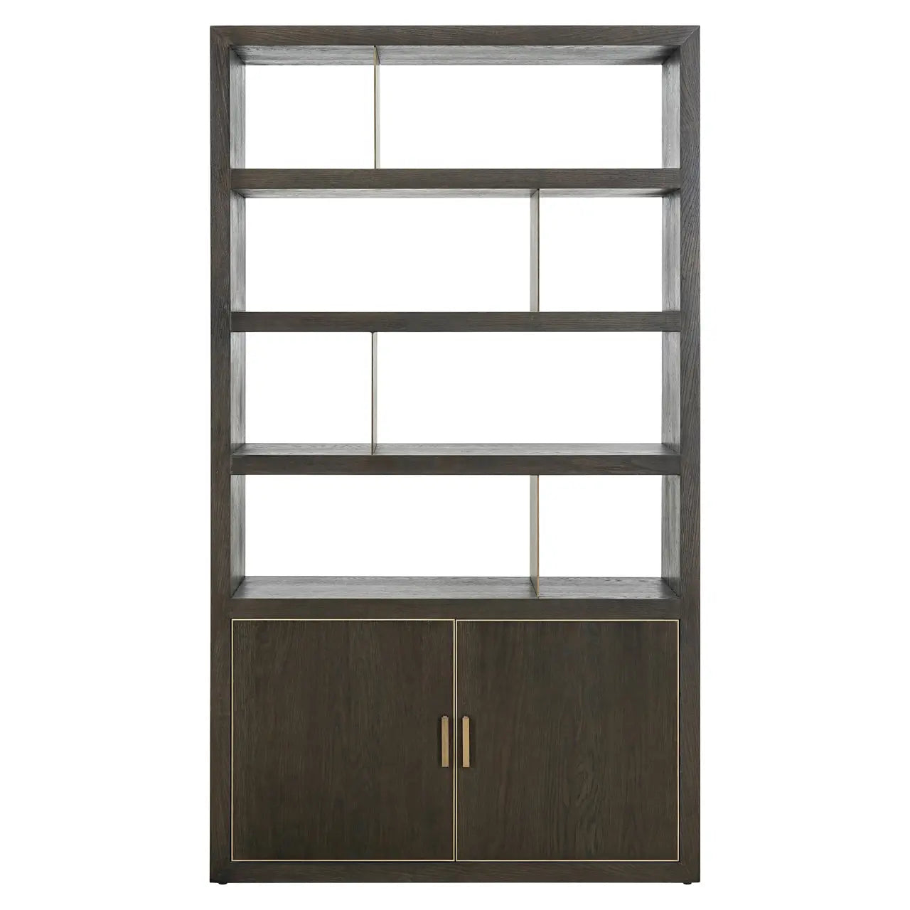Richmond Interiors Rivertree 3-Shelves 2-Doors Display Cabinet in Brown  Nicholas John Interiors