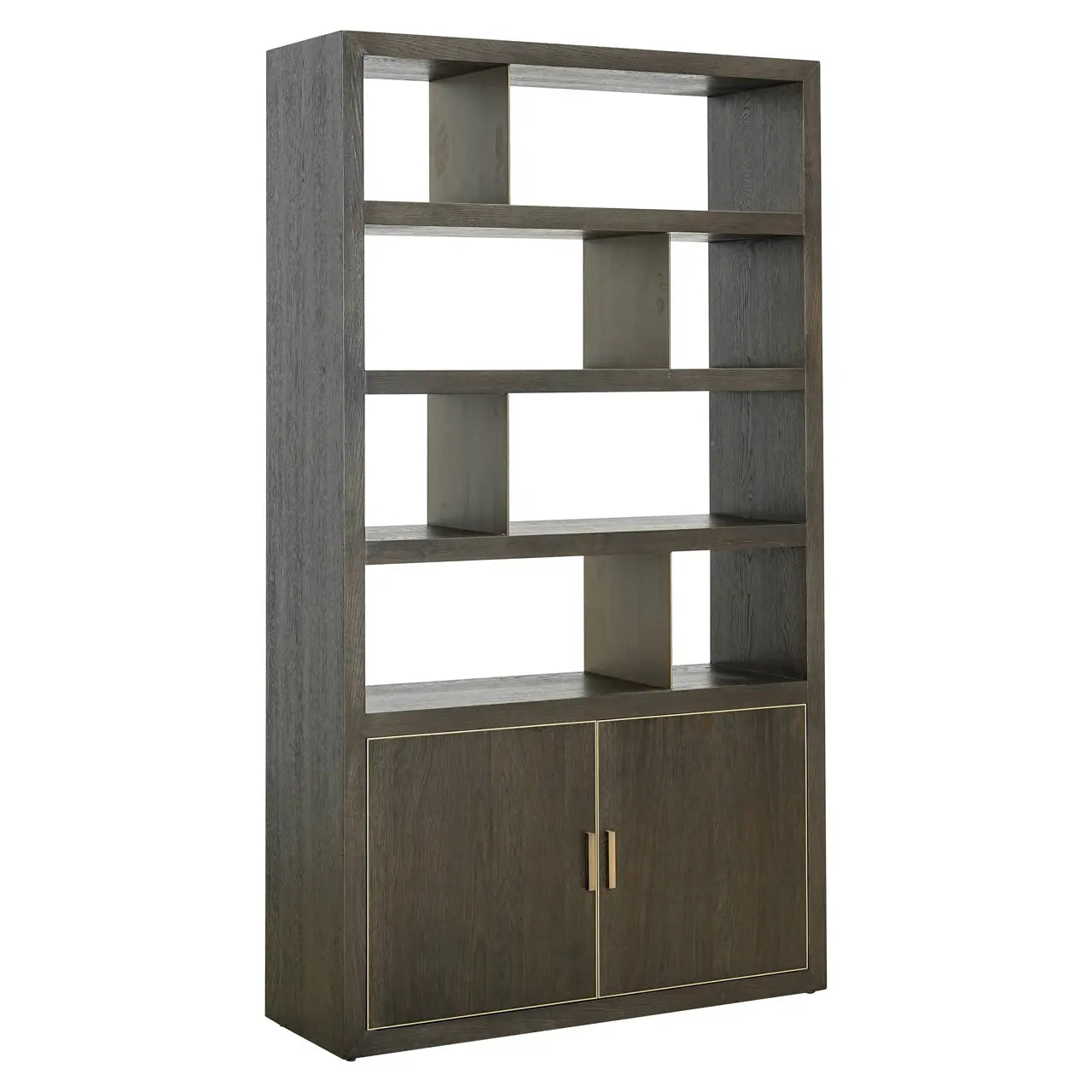 Richmond Interiors Rivertree 3-Shelves 2-Doors Display Cabinet in Brown  Nicholas John Interiors