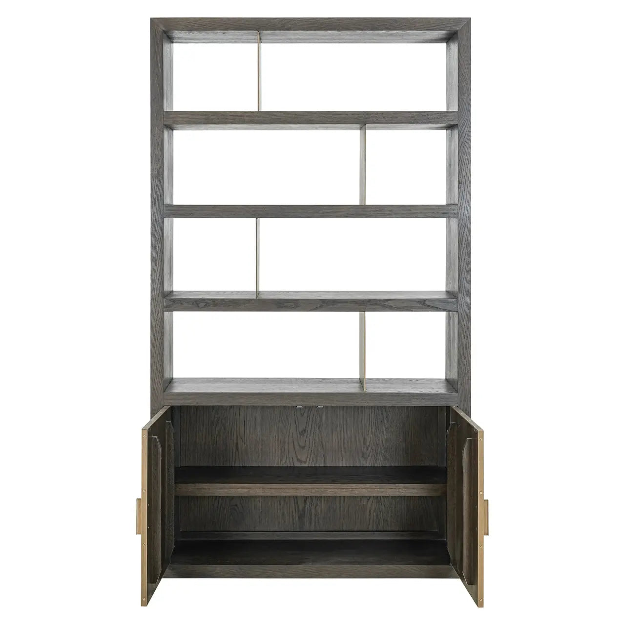 Richmond Interiors Rivertree 3-Shelves 2-Doors Display Cabinet in Brown  Nicholas John Interiors