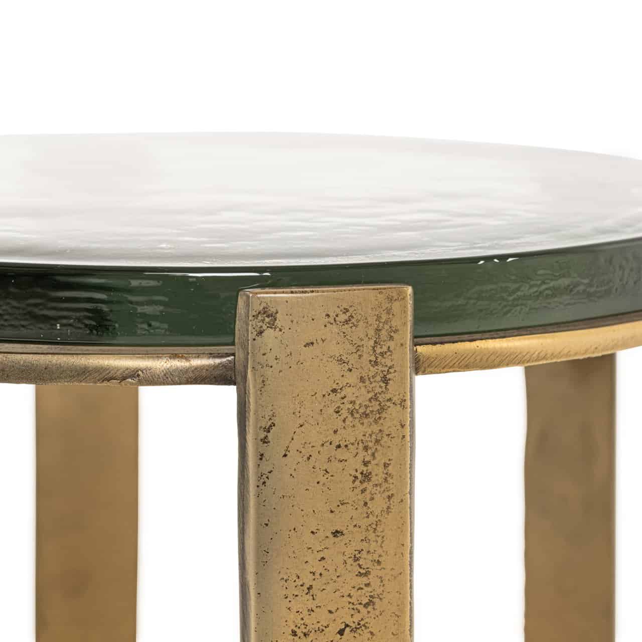 Richmond Interiors Rixo Gold End Table   Nicholas John Interiors