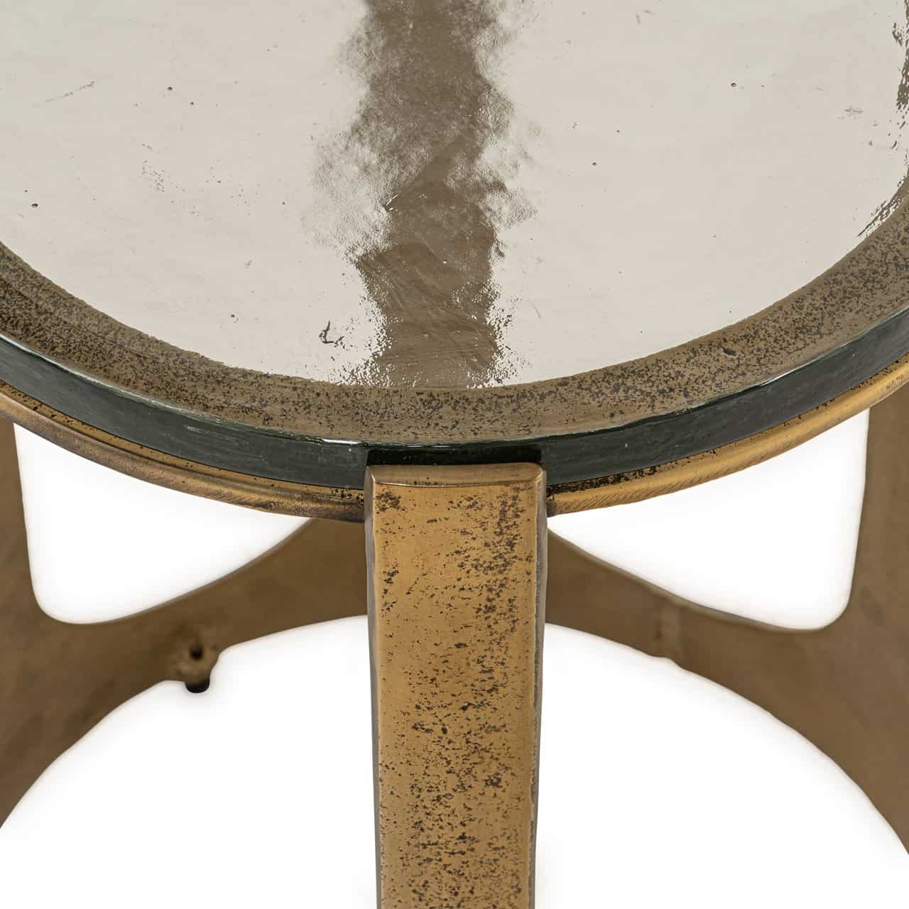 Richmond Interiors Rixo Gold End Table   Nicholas John Interiors