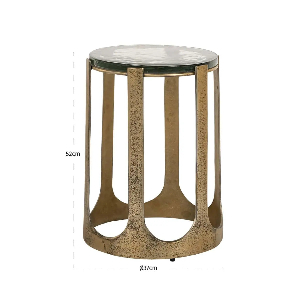 Richmond Interiors Rixo Gold End Table   Nicholas John Interiors