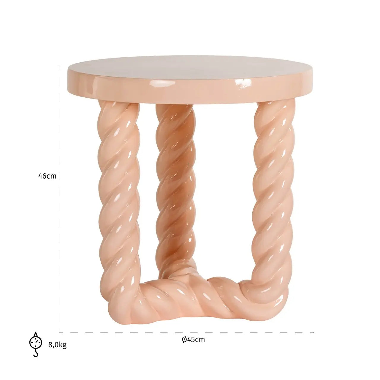 Richmond Interiors Rosly Pink End Table   Nicholas John Interiors