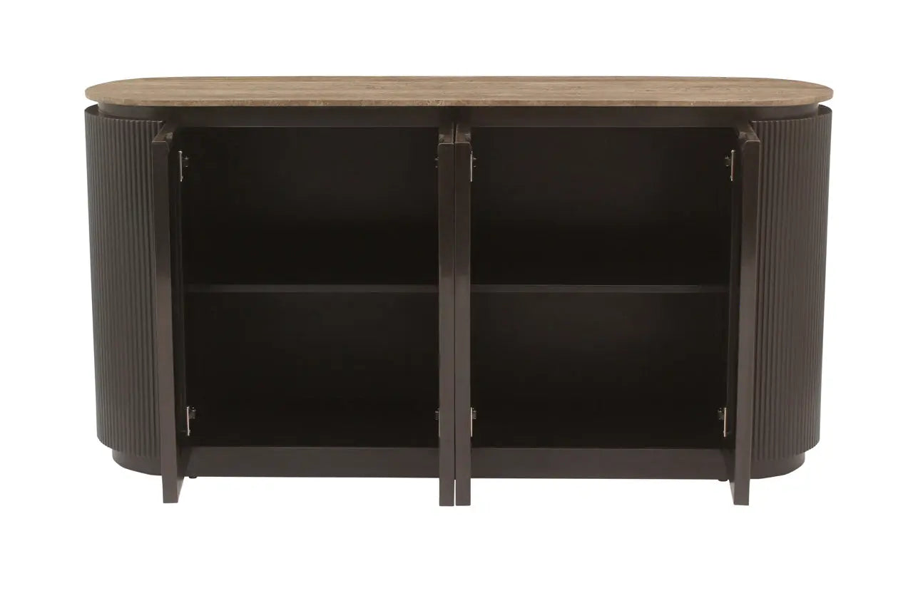 Richmond Interiors Russo Brown 4-Doors Sideboard   Nicholas John Interiors