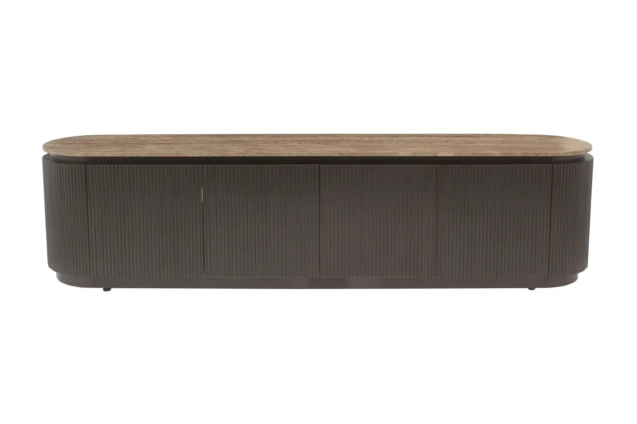 Richmond Interiors Russo Brown 4-Doors TV Cabinet   Nicholas John Interiors