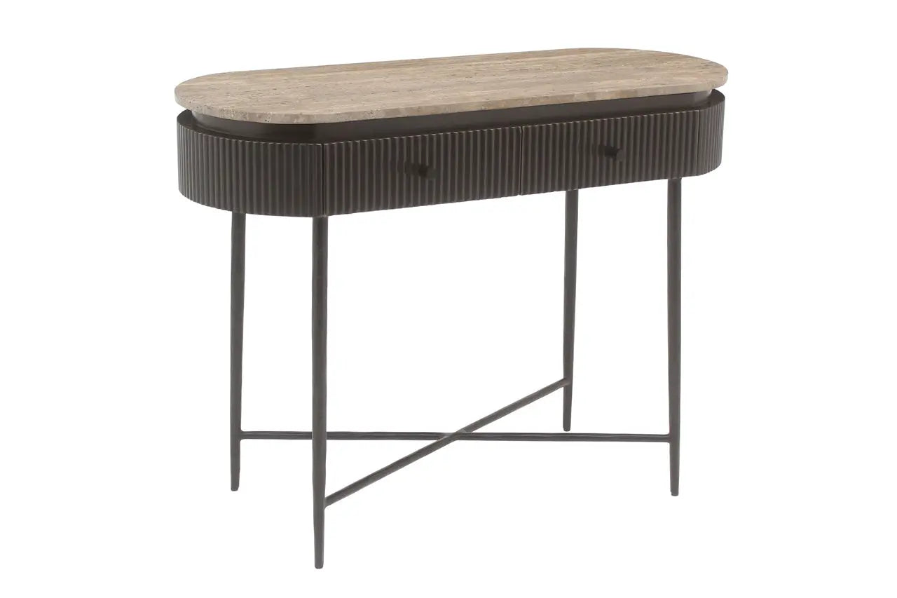 Richmond Interiors Russo Brown Console Table   Nicholas John Interiors