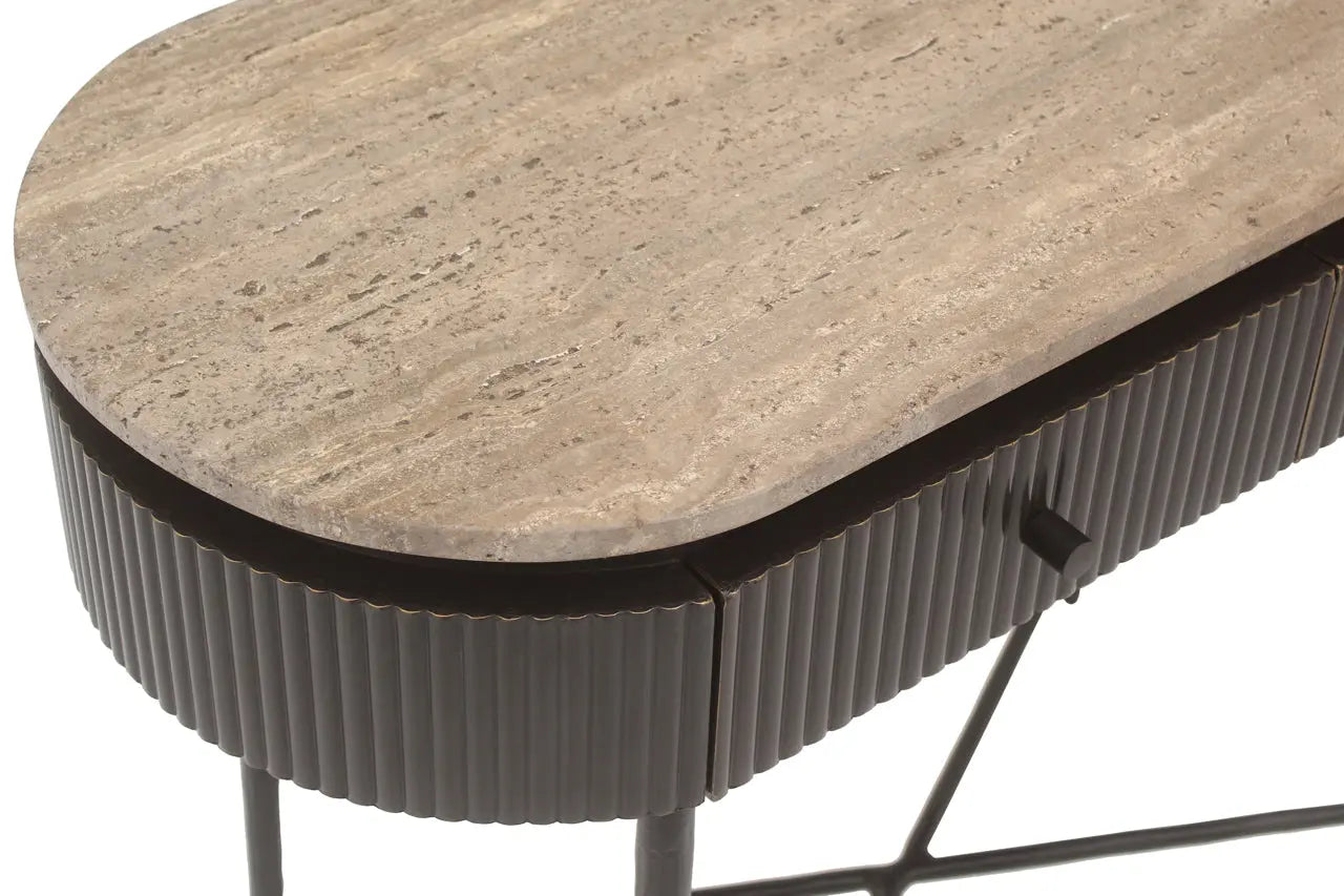 Richmond Interiors Russo Brown Console Table   Nicholas John Interiors