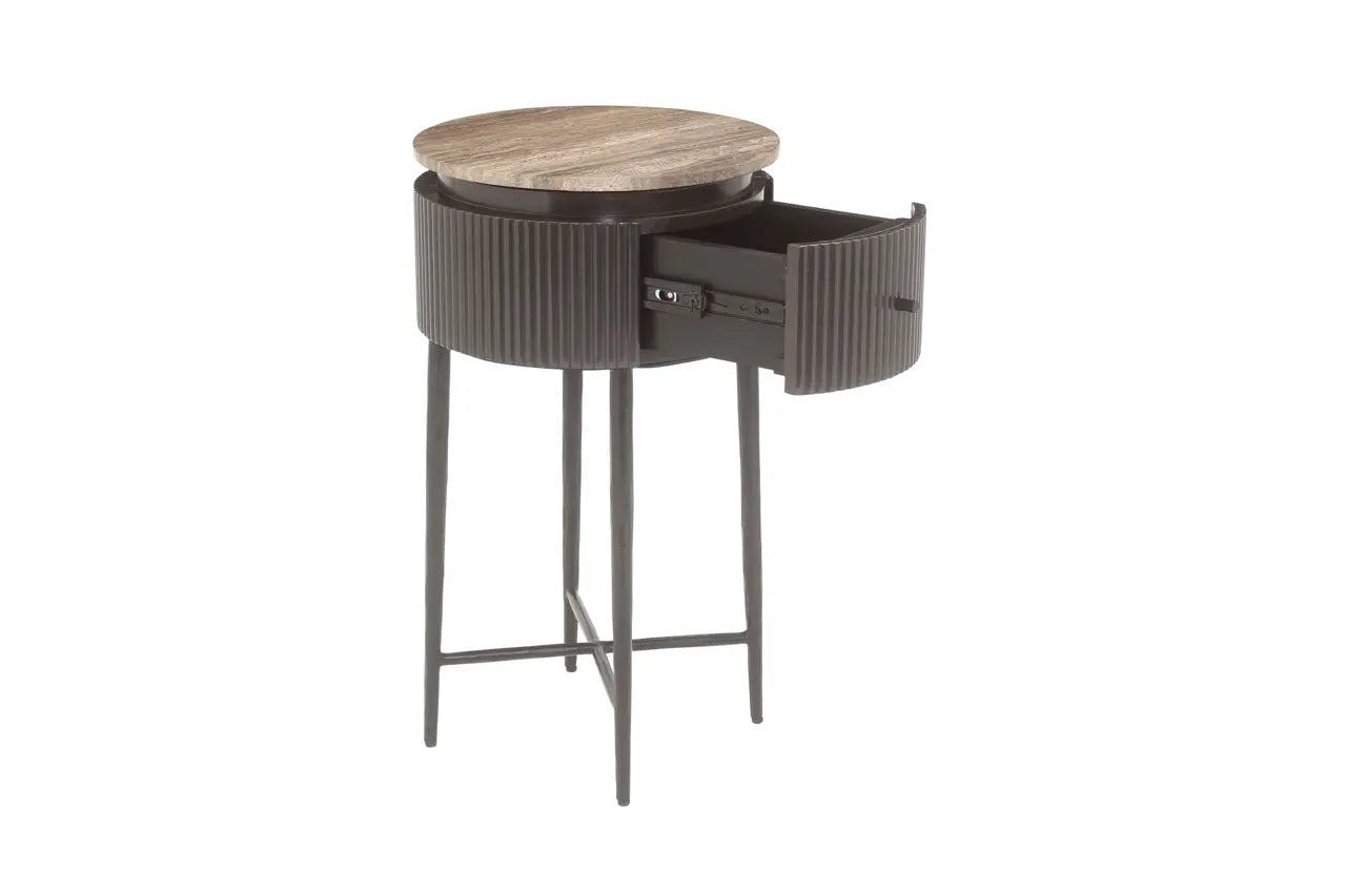Richmond Interiors Russo Brown End Table   Nicholas John Interiors