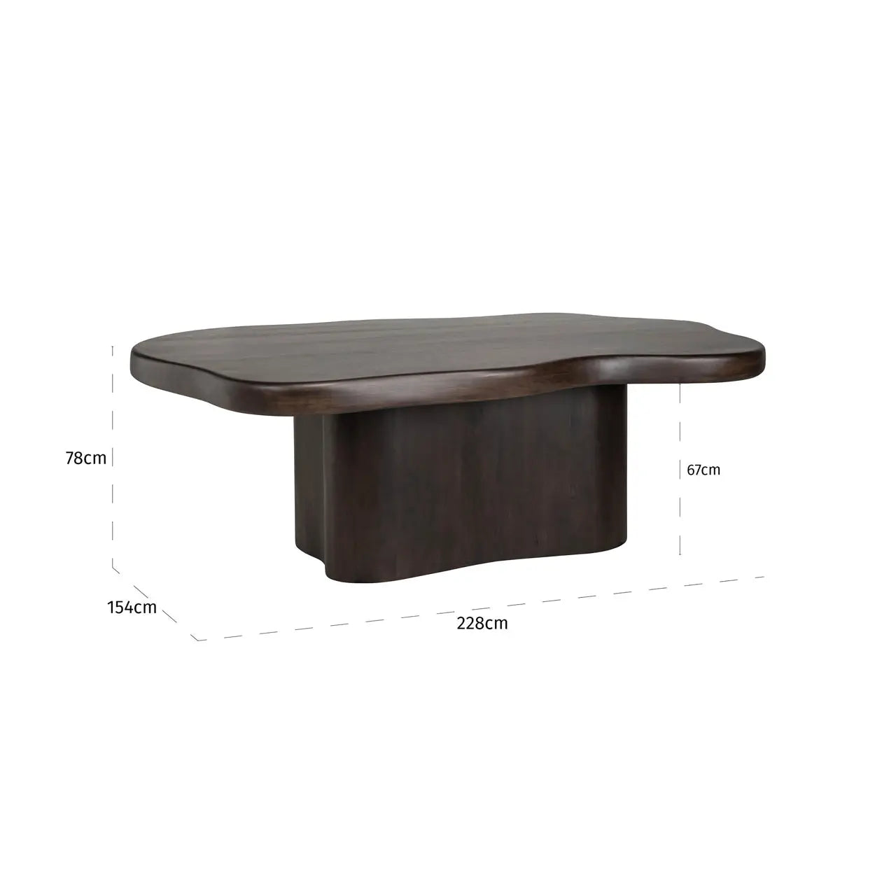 Richmond Interiors Sherman 230cm Dining Table in Brown   Nicholas John Interiors