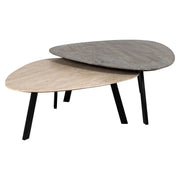 Richmond Interiors Spencer Set of 2 Coffee Tables in Beige  Nicholas John Interiors