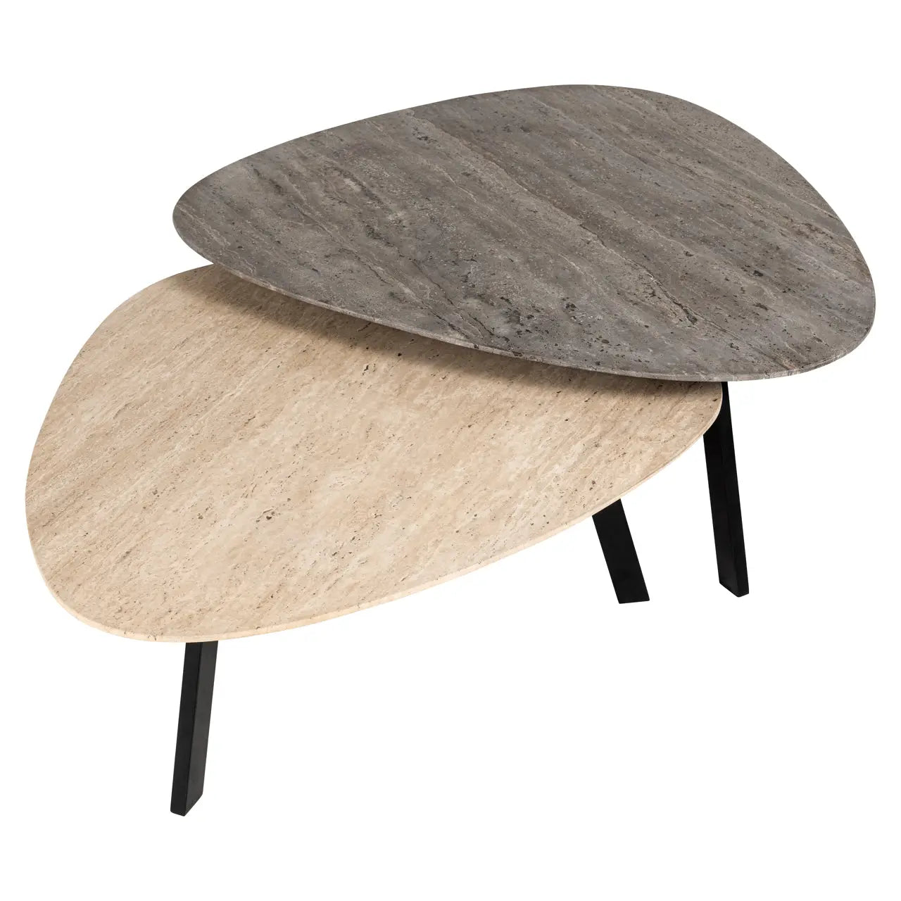 Richmond Interiors Spencer Set of 2 Coffee Tables in Beige  Nicholas John Interiors